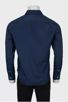 Men's blue fitted shirt