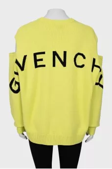 Knitted sweater with signature logo