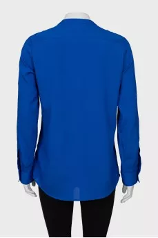 Blue straight fit blouse