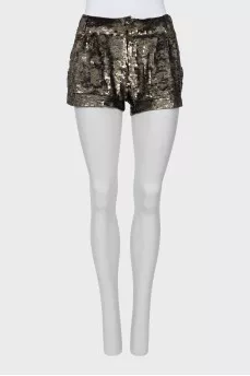 Mini shorts embroidered with sequins