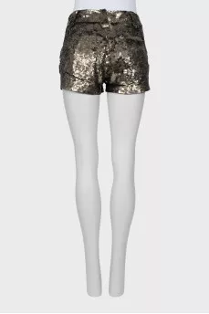 Mini shorts embroidered with sequins