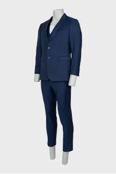 Men's wool suit with vest