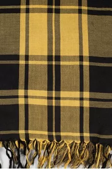 Combined check scarf