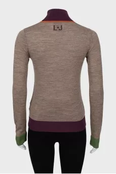 Wool golf with geometric pattern