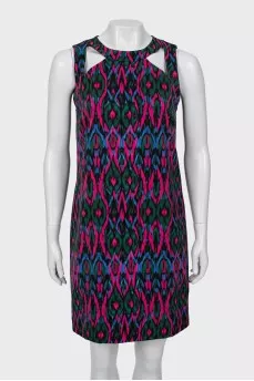 A-line dress in abstract print