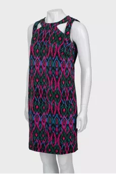 A-line dress in abstract print