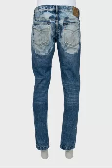 Men's ripped skinny fit jeans