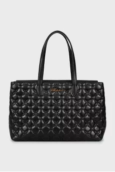 Quilted leather tote bag