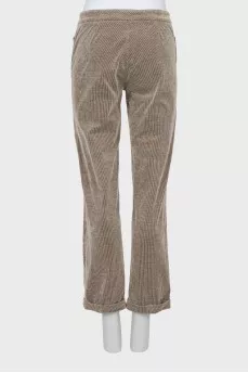 High-waisted corduroy trousers