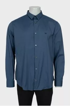 Men's blue fitted shirt