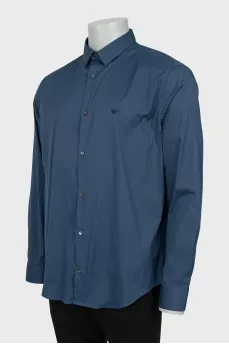 Men's blue fitted shirt