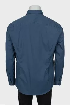 Men's blue fitted shirt