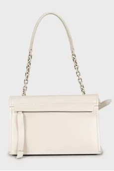 Milky leather crossbody bag