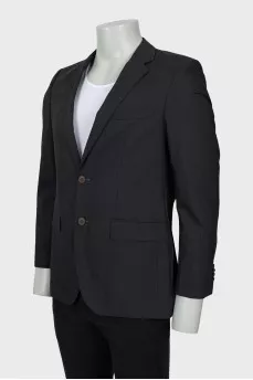Men's wool jacket with small stripes