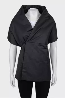 Black cape with ties