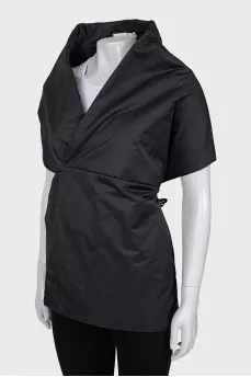 Black cape with ties
