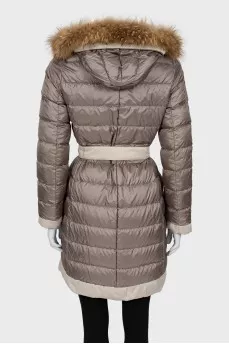 Reversible jacket with fur