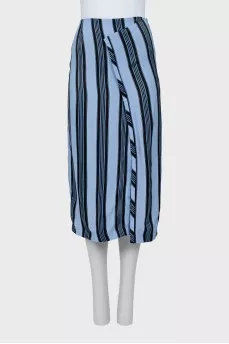 Striped skirt with slit