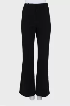 Black flared trousers