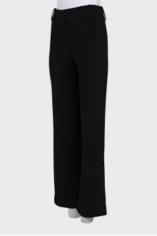 Black flared trousers