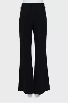 Black flared trousers