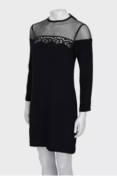 A-line dress with mesh
