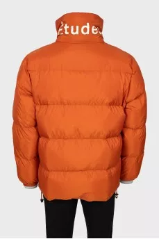 Men's orange down jacket