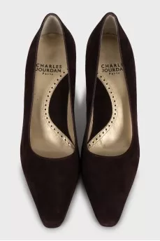Brown suede shoes