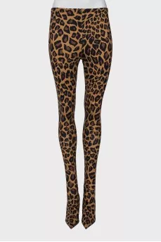 Textile boots in animal print