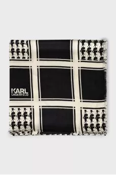 Printed wool scarf