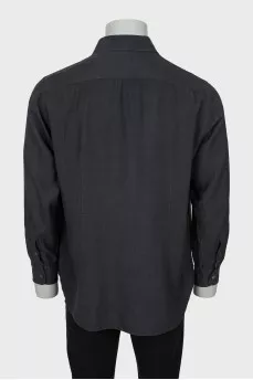 Gray men's shirt with pocket
