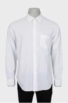 Men's white striped shirt
