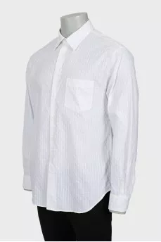 Men's white striped shirt