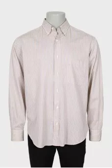 Men's mixed color striped shirt