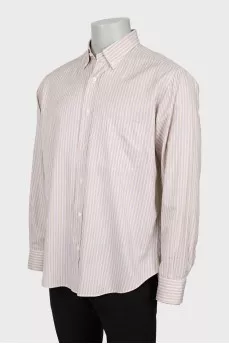 Men's mixed color striped shirt