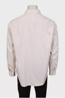 Men's mixed color striped shirt