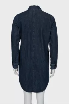 Denim blue dress with pockets