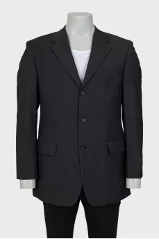 Men's wool jacket in fine print