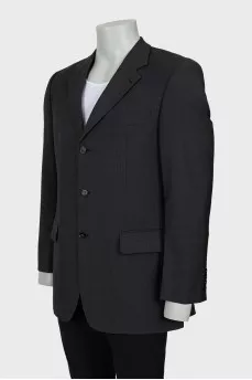 Men's wool jacket in fine print