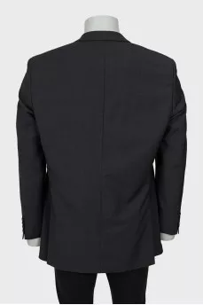 Men's wool jacket in fine print