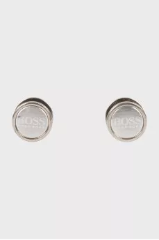 Men's cufflinks with branded logo