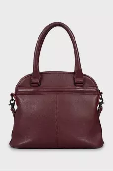 Leather bag with embossed print