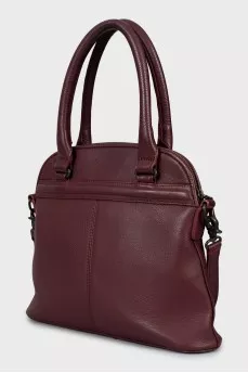 Leather bag with embossed print