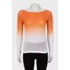 Knitted sweater with gradient effect