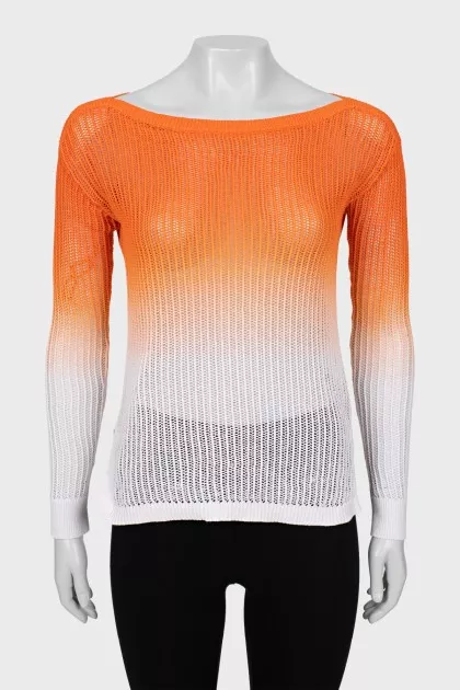 Knitted sweater with gradient effect