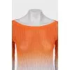 Knitted sweater with gradient effect
