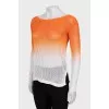 Knitted sweater with gradient effect