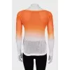 Knitted sweater with gradient effect