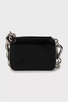 Leather wallet with silver chain