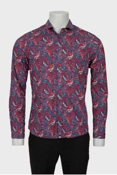 Men's paisley print shirt